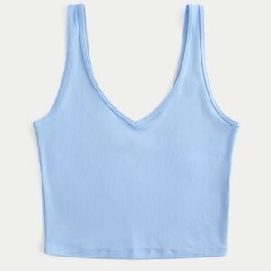 NWOT Hollister blue soft stretch seamless fabric v neck tank